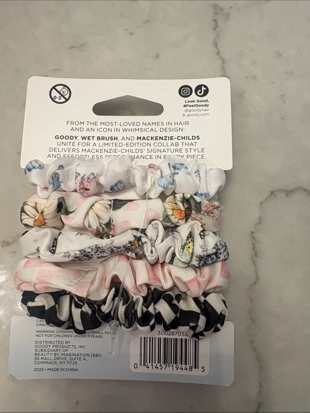 Mackenzie Childs x Goody 5 satin scrunchies NEW